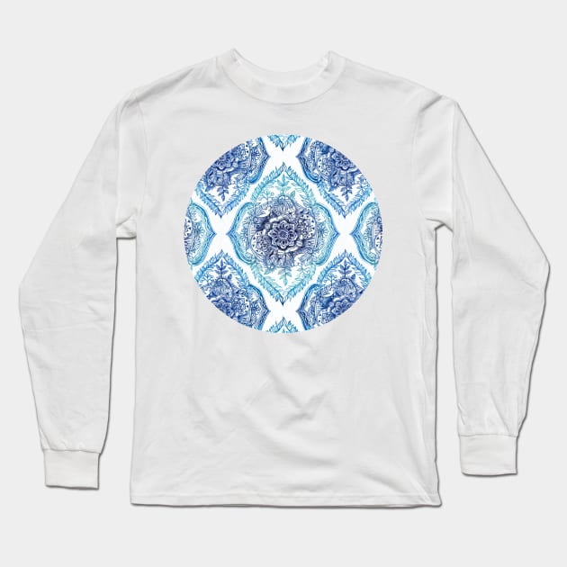 Indian Ink - in blues Long Sleeve T-Shirt by micklyn